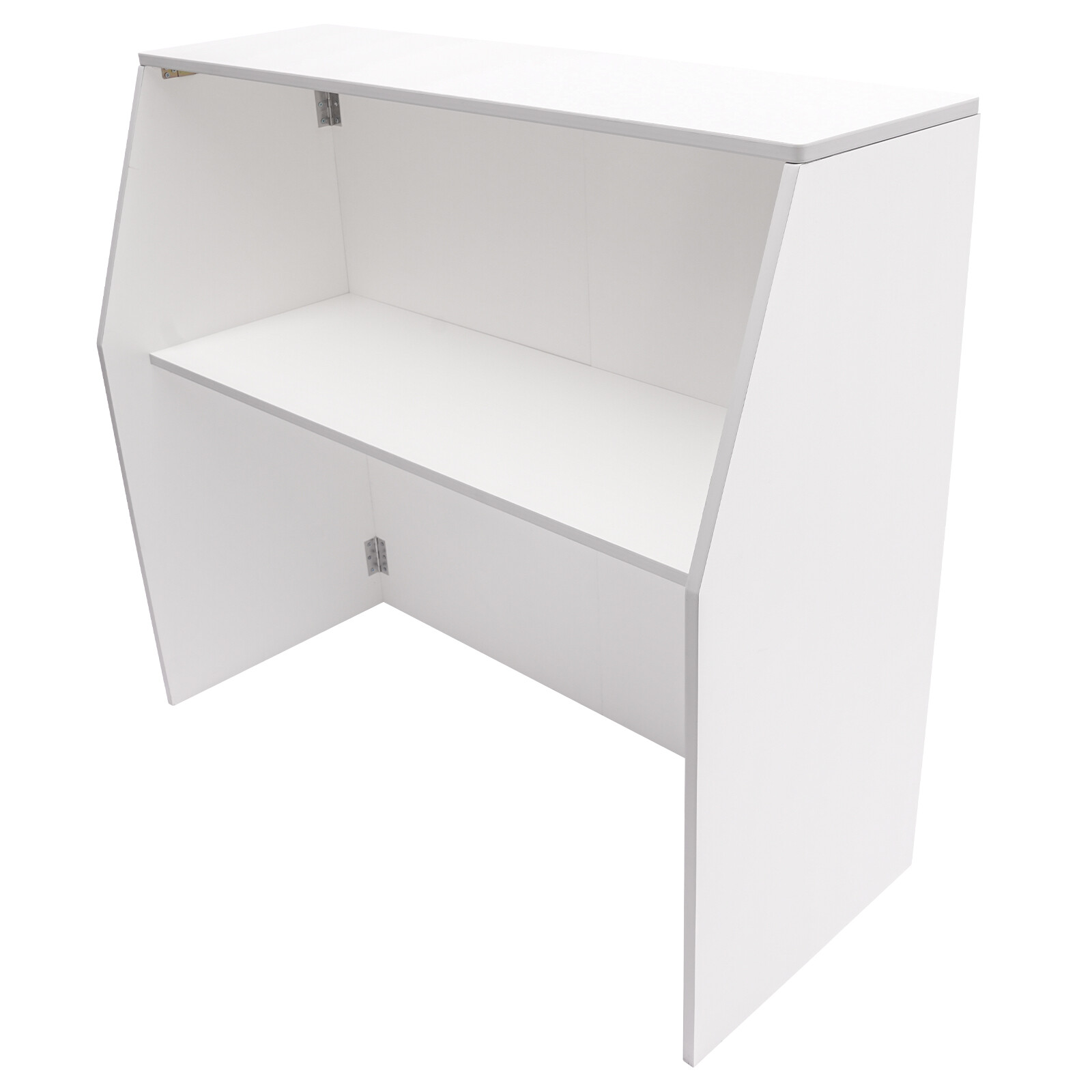 White Portable Event Bar Portable Bar Cabinet Foldable Bar 47.75*19.5*42.75in