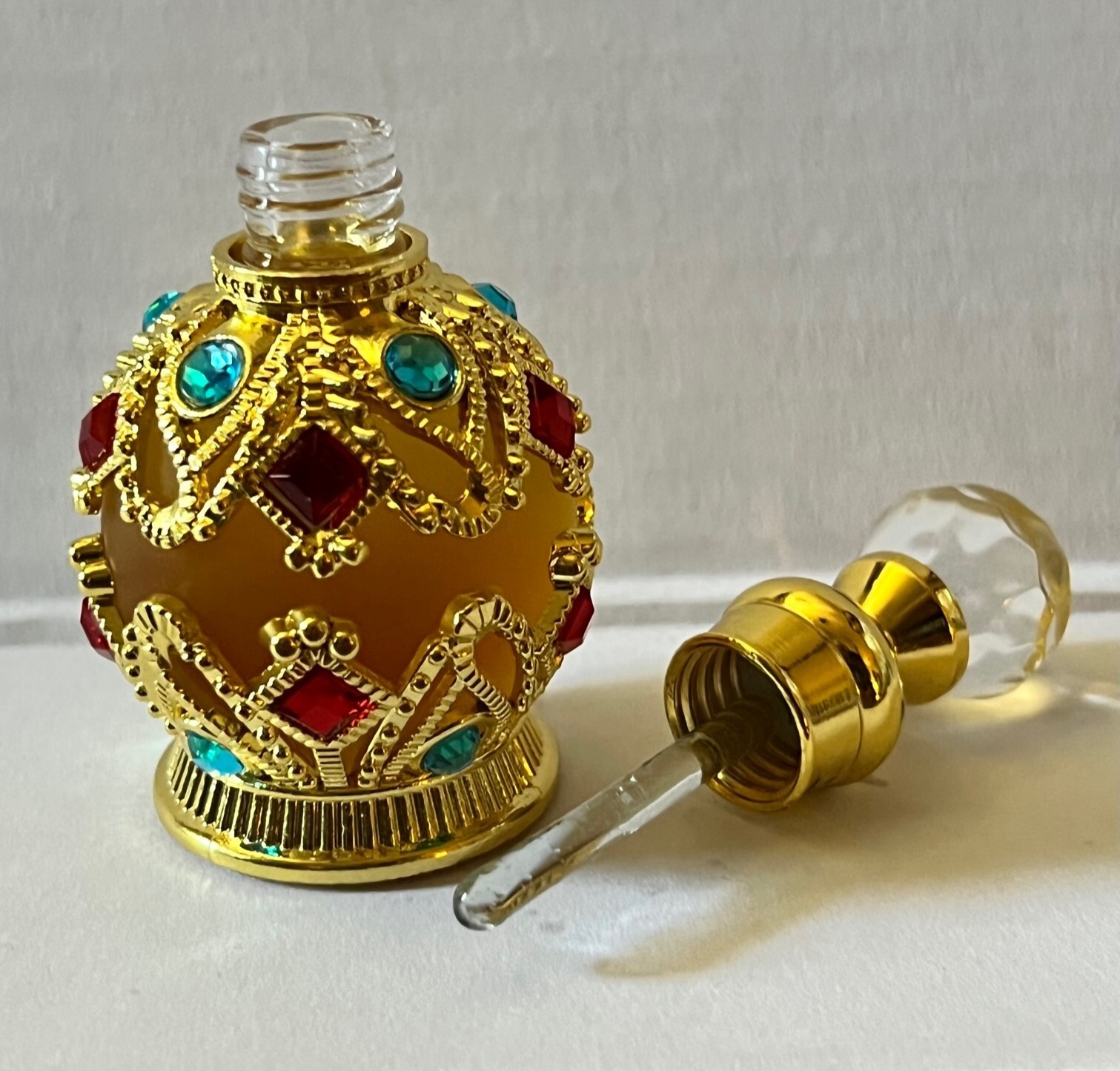 Yeshua Light of the World Prayer Anointing Oil Gold Gemstone Bottle 15 ML