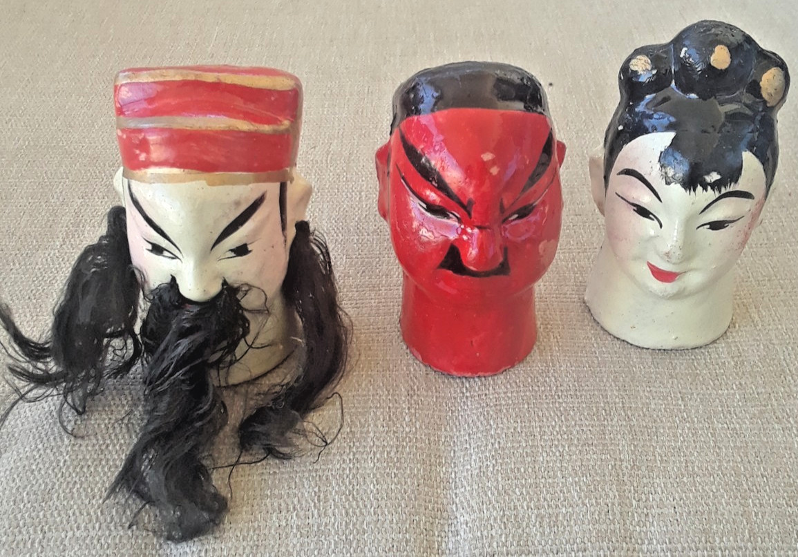 Vintage hand Made Chinese Finger Puppets