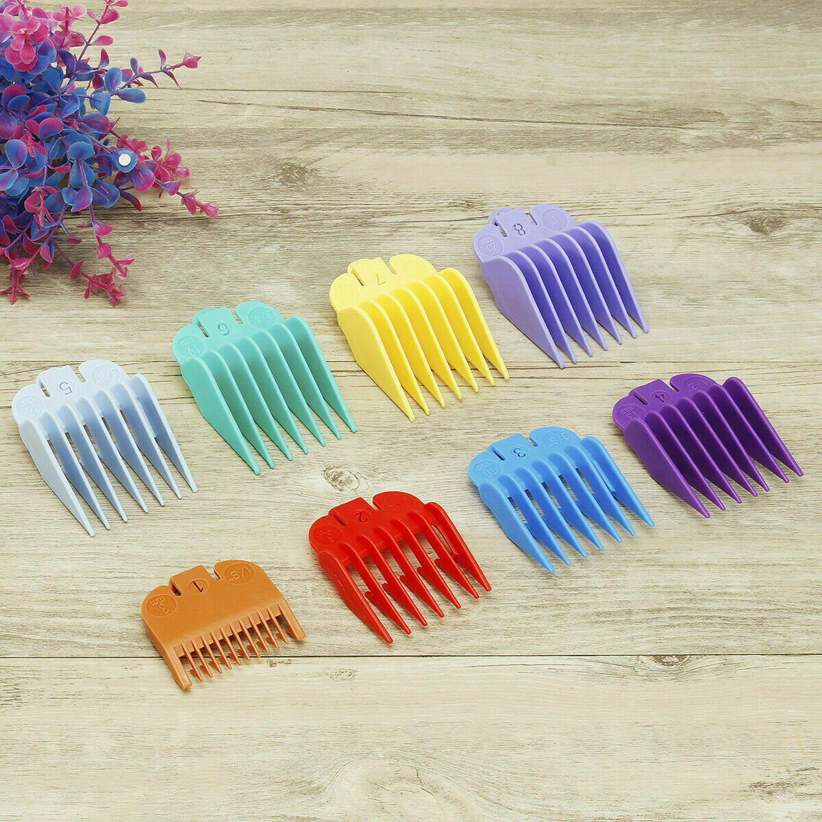 8pcs/Set Standard Guards Attach Trimmer Hair Clipper Guide Comb Set for WAHL NCx