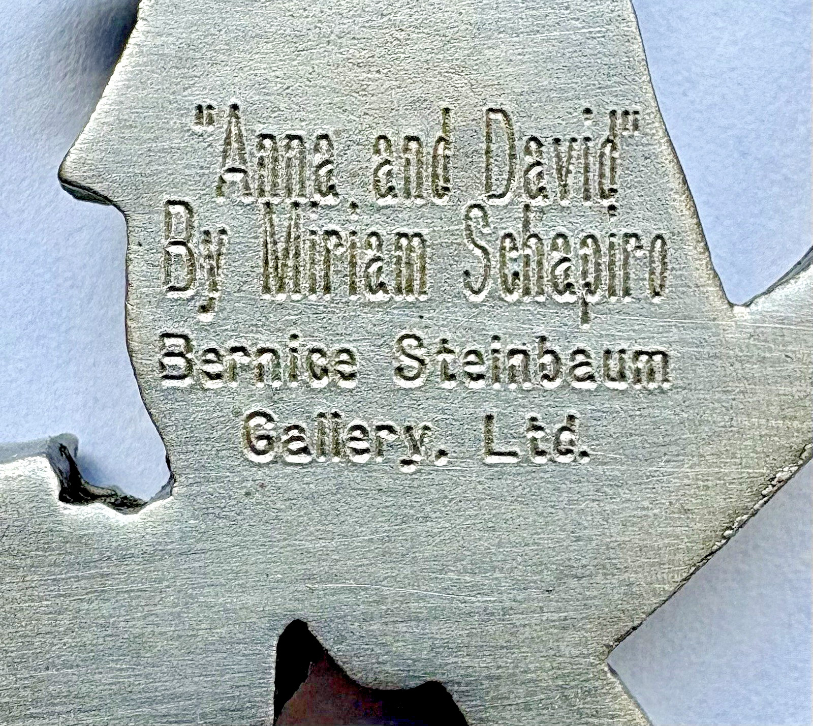 "Anna and David" Dancing Couple Sculpture By Artist Miriam Schapiro