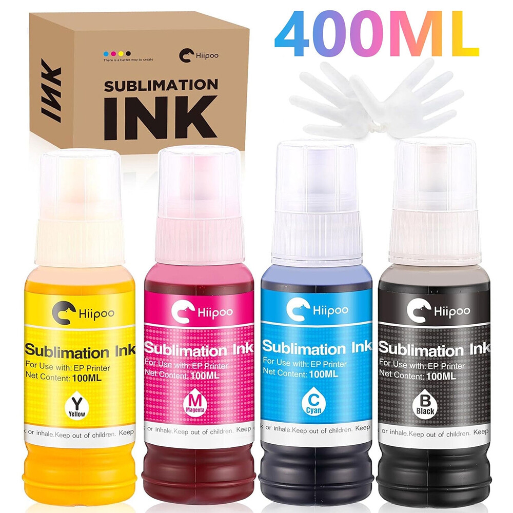 400ML Hiipoo Sublimation Ink with Heat Tape Refill for ET-2400 ET-2720 ET-2800