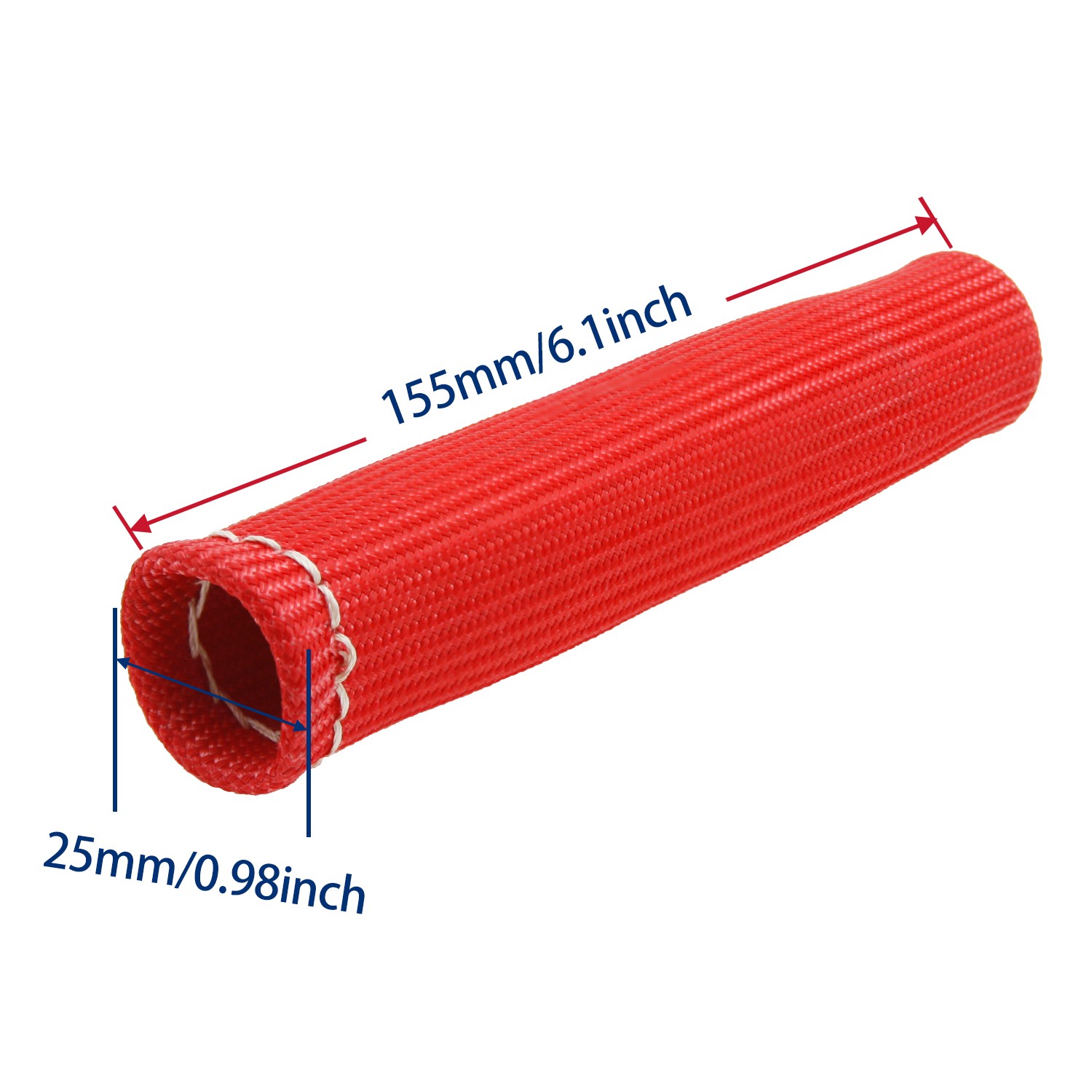 8Pcs 2500° 6" Spark Plug Wire Boots Protector Sleeve Heat Shield Cover Red