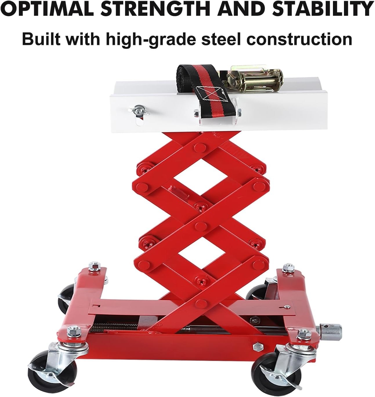 450LBS Low Profile Transmission Jack with Safety Straps Auto Repair Lifting Jack