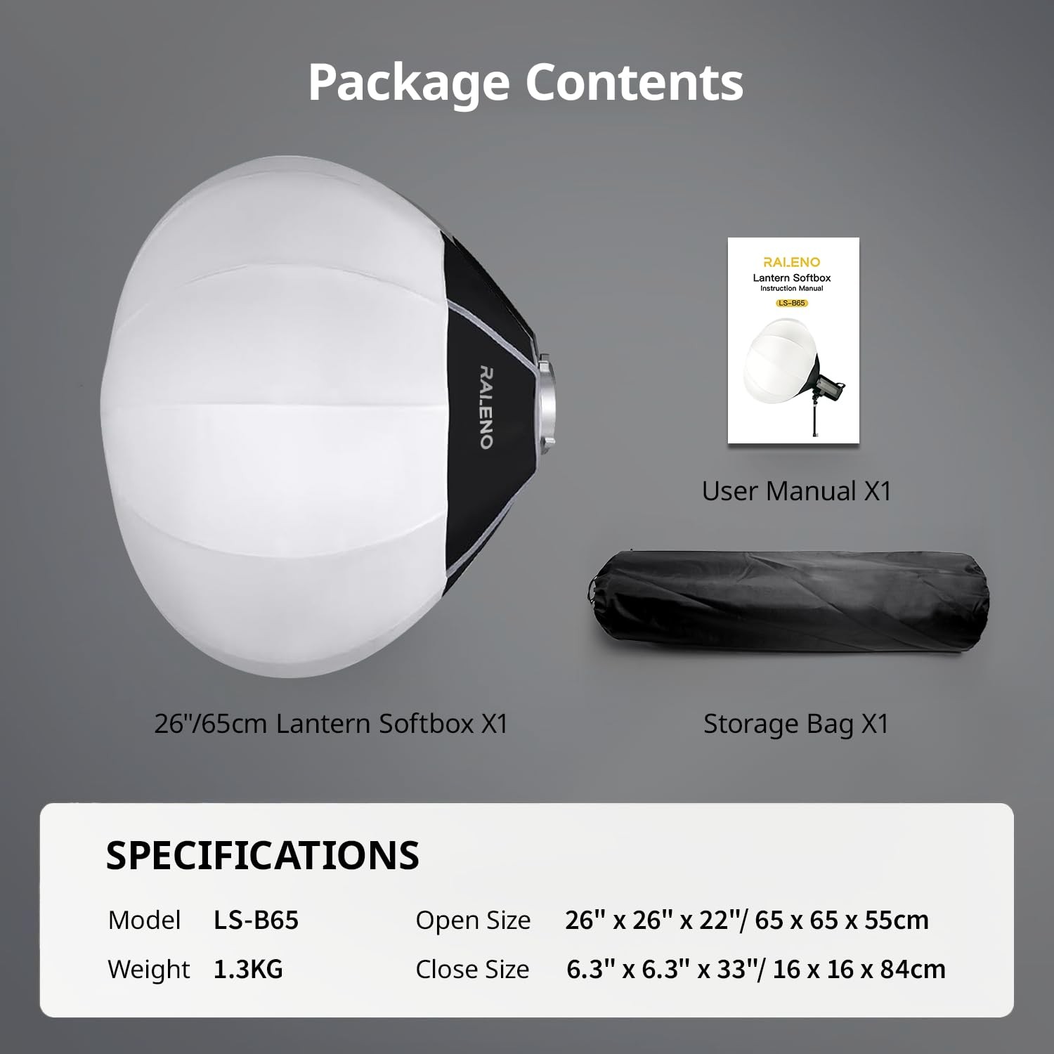 26"/65CM Lantern Softbox, Quick Release Soft Light Diffuser with 360° Light E...