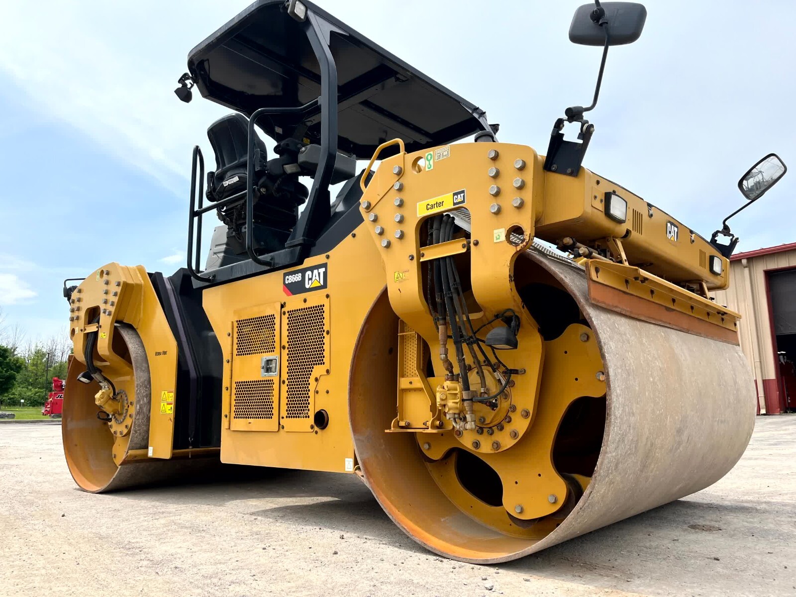 2017 Caterpillar CAT CB66B 84" Smooth Double Drum Vibratory Ride On Roller