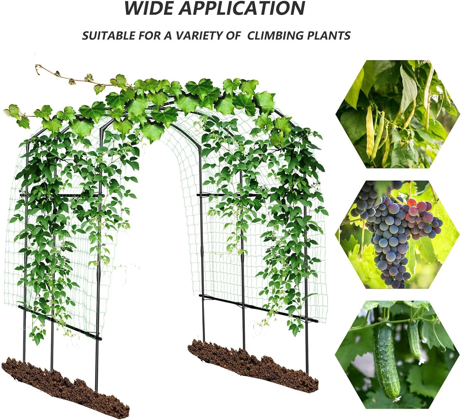 NAIZEA Trellis for Garden Vegetable Trellis Garden Arch Trellis for Climbing