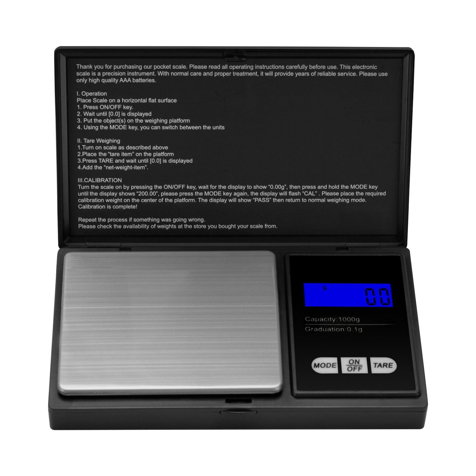 1000g x 0.1g Digital Pocket Scale, High Precision Jewelry Scale for Gold Silver