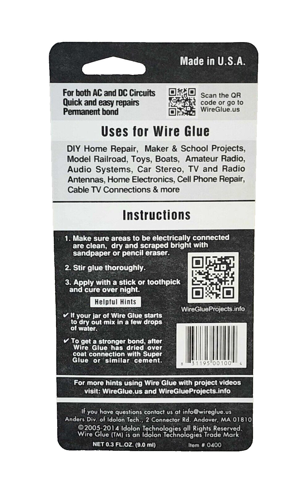 Surehold Electrically Conductive Wire Glue - Low Voltage Connections - SH-455