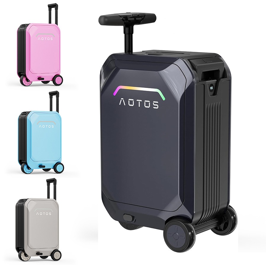 AOTOS Smart Ridable Electric Suitcase 31L Travel Riding Luggage Scooter