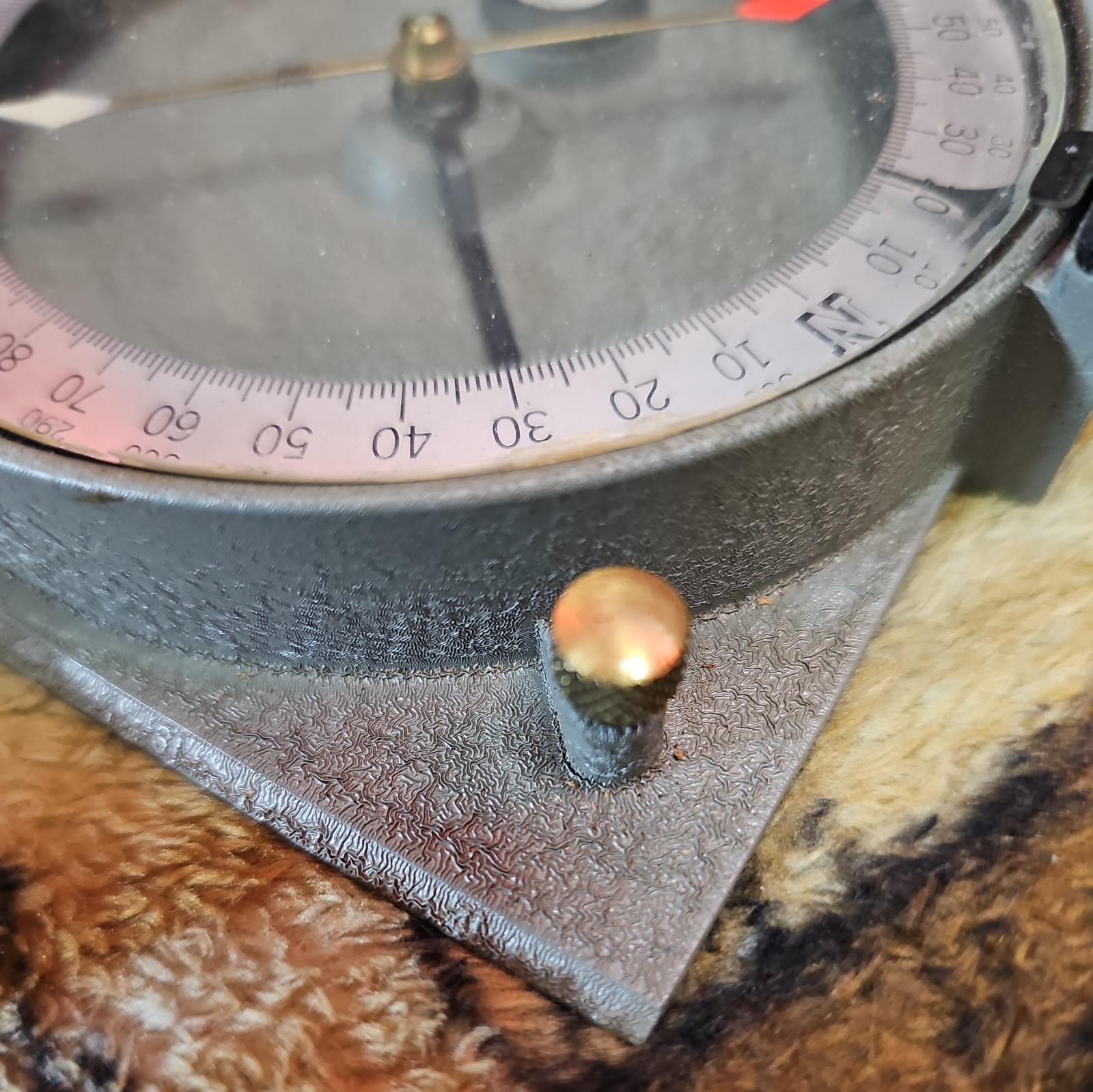 Vintage Antique Surveyors Compass Warren Knight Co Philadelphia PA W/pouch