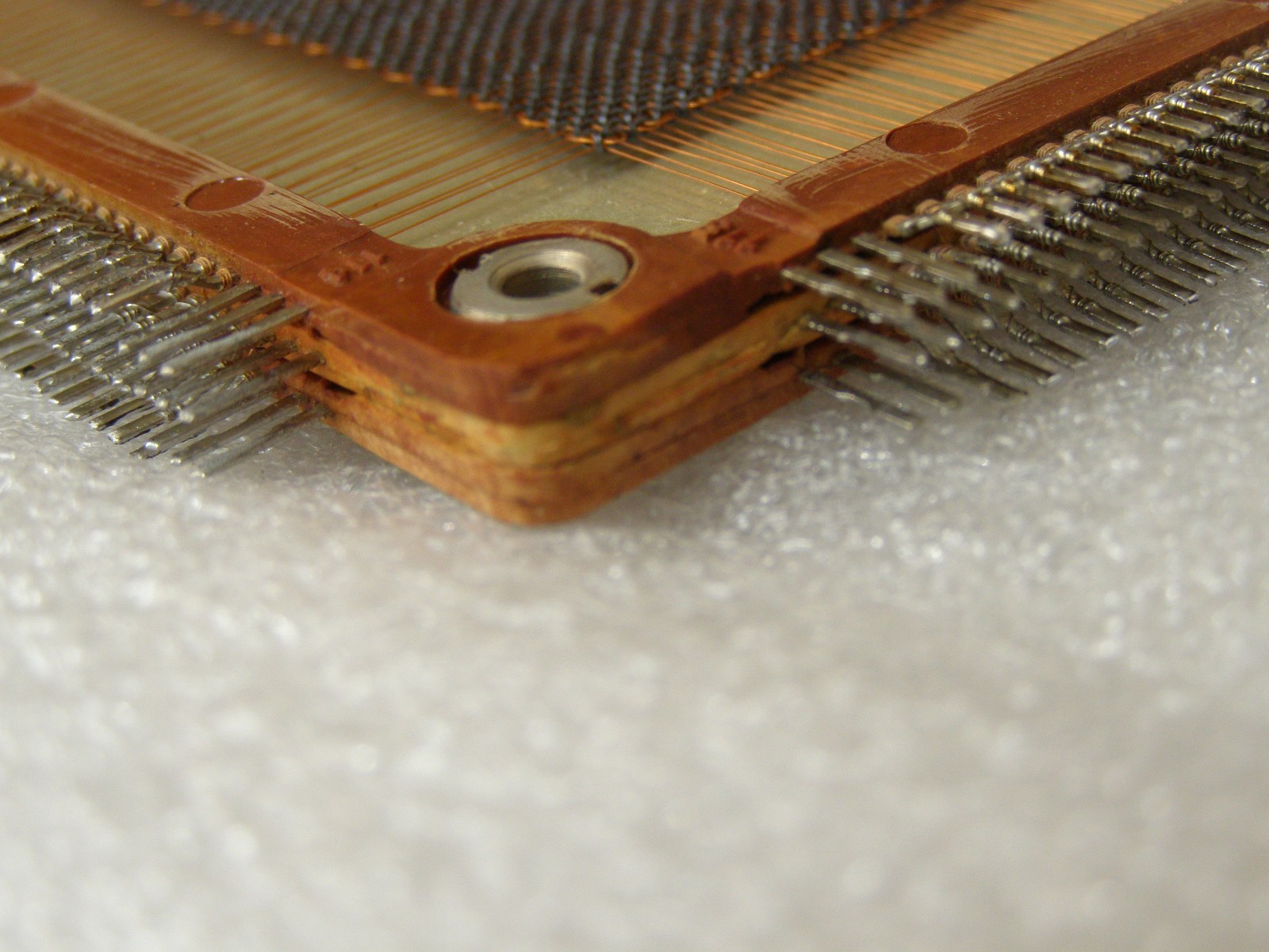 Dual-frame ferrite core memory plate 8192 bits, 1987.