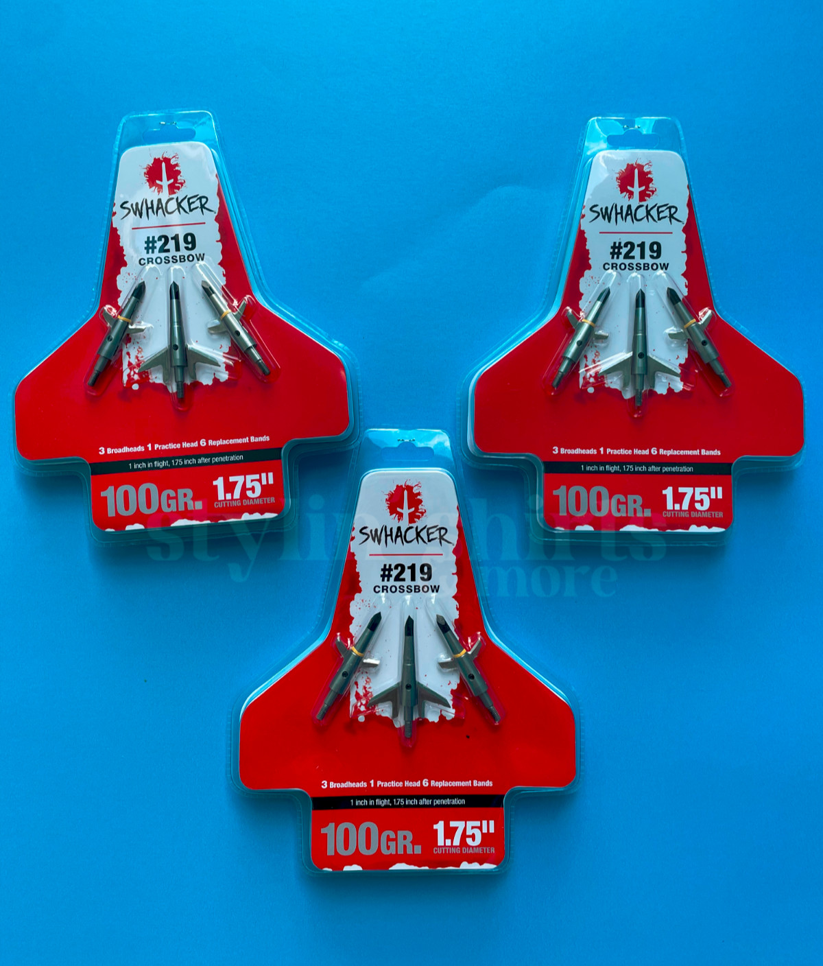 3 packages Swhacker CROSSBOW #219 Expandable 100 grain Archery Broadhead