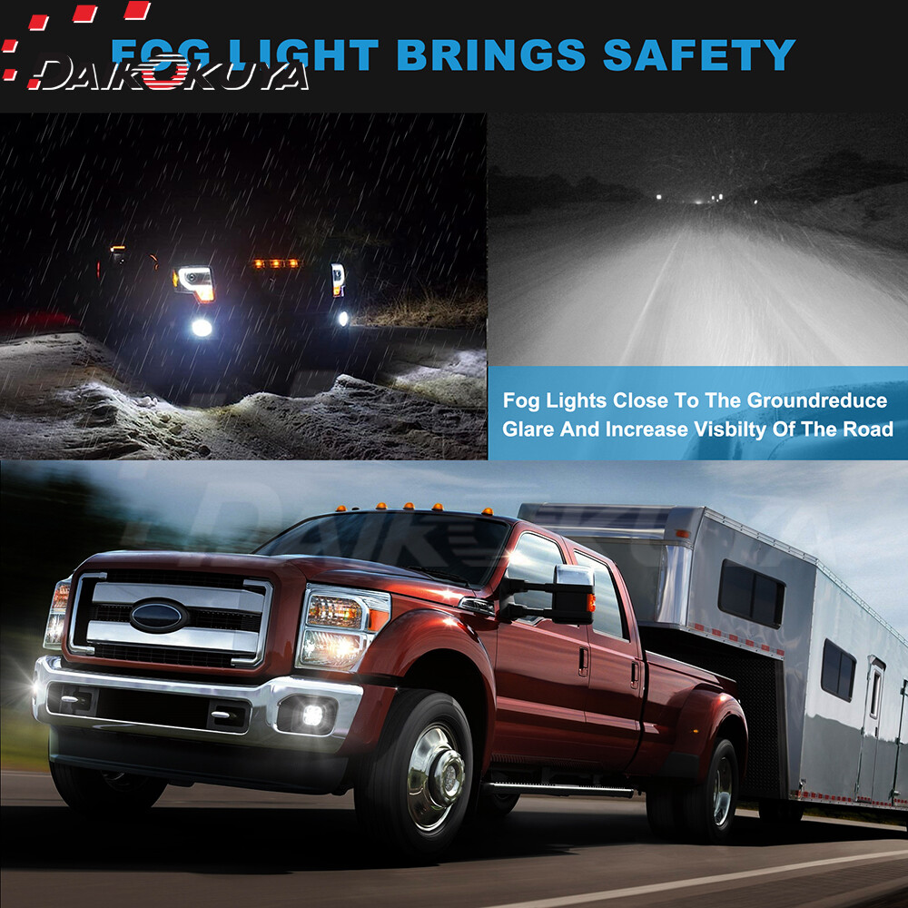 For Ford 2011-2016 F-250 F-350 F-450 F-550 Super Duty Bumper Lamp LED Fog Lights