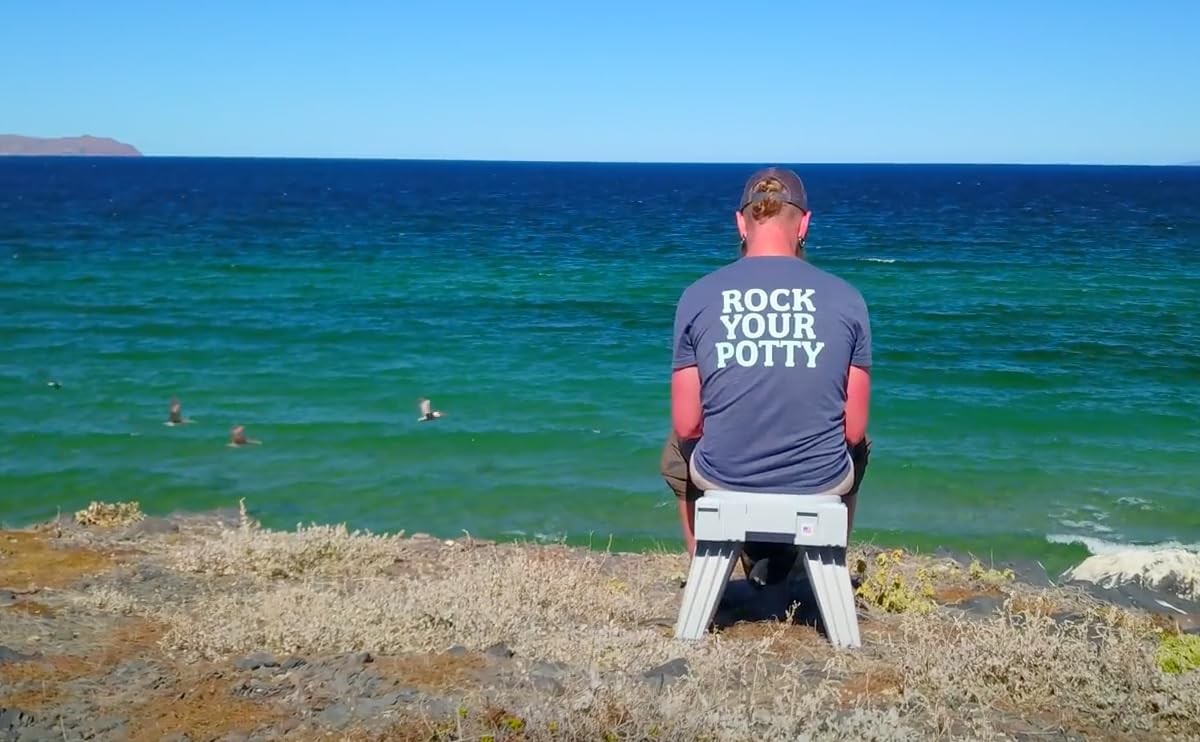 Cleanwaste GO Anywhere Portable Folding Toilet + Bonus Original Wag Bag Kit