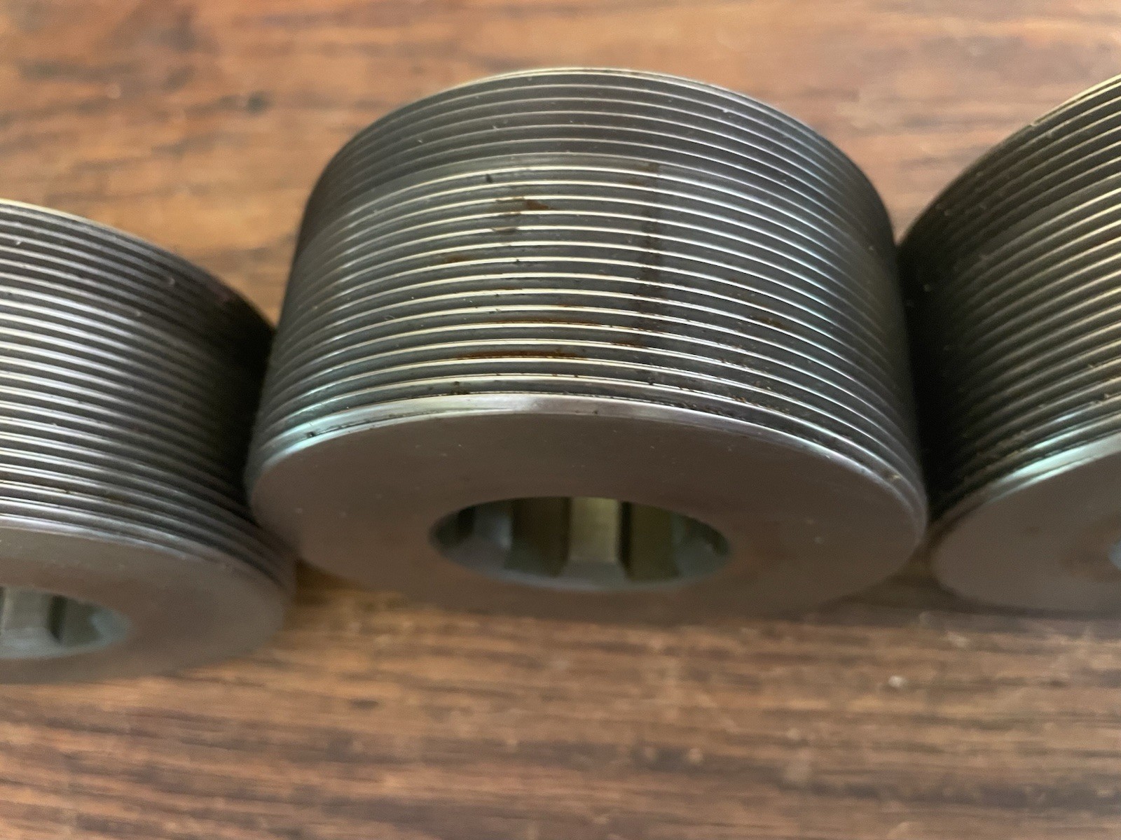 Set 3 Sterling Round Thread Rolling Dies 12733-1 D-2 A-5 7/8-14 UNR 3B13-4 Indus