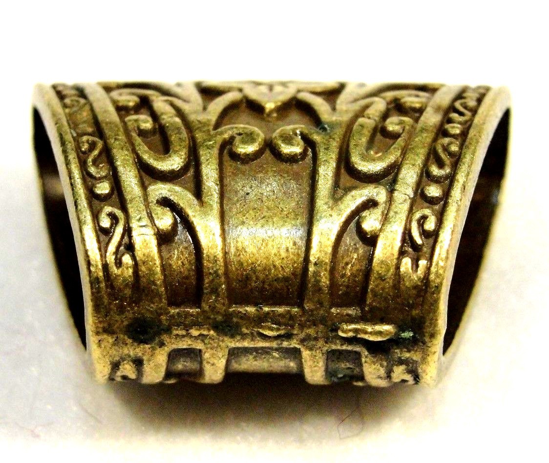 5Pcs. Huge Tibetan FLOWER Antique Bronze SCARF BAILS Jewelry Findings SBA69