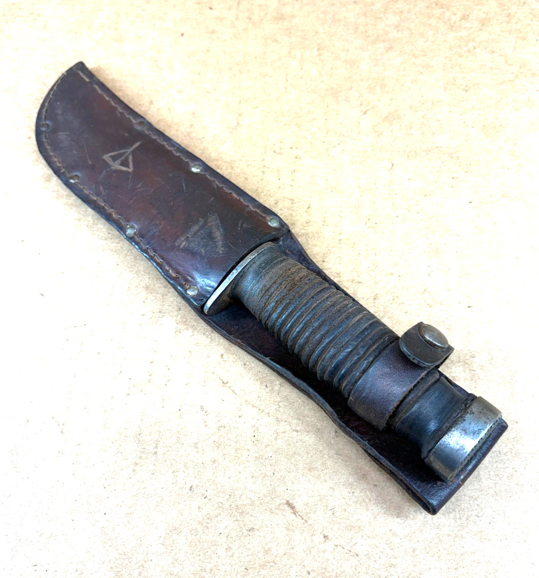 Vintage WWll Case XX 337-6" Q Quartermaster Combat Fighting Knife w Sheath LOOK