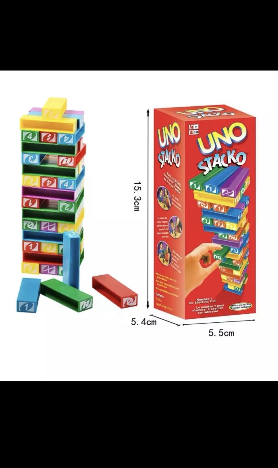 UNO Stacko Mini Game – Fun Card & Board Game, Family Party Gift