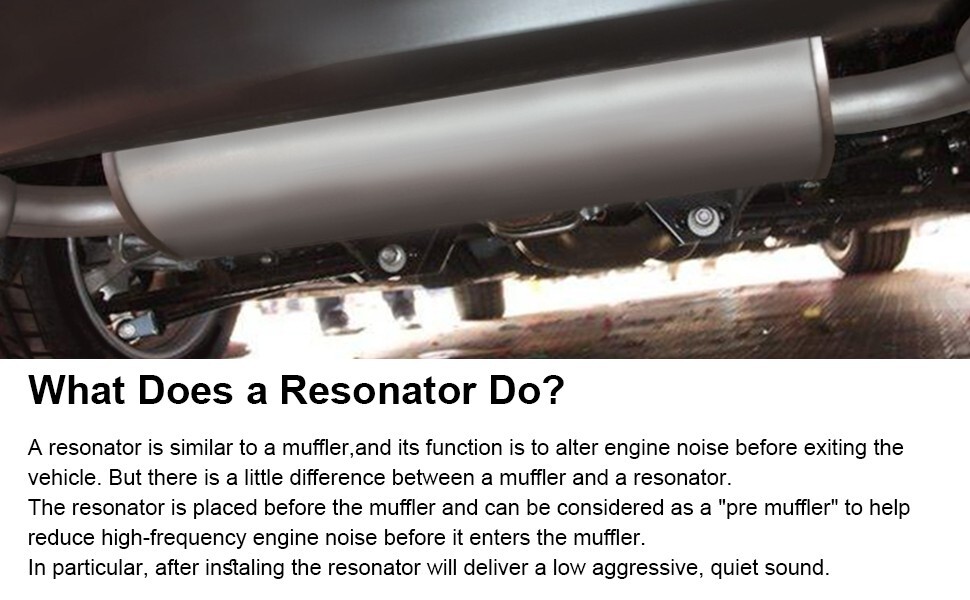 2.5'' Ultra Quiet Muffler Resonator 2.5 in,304s Exhaust Vibrant Resonator 2.5in