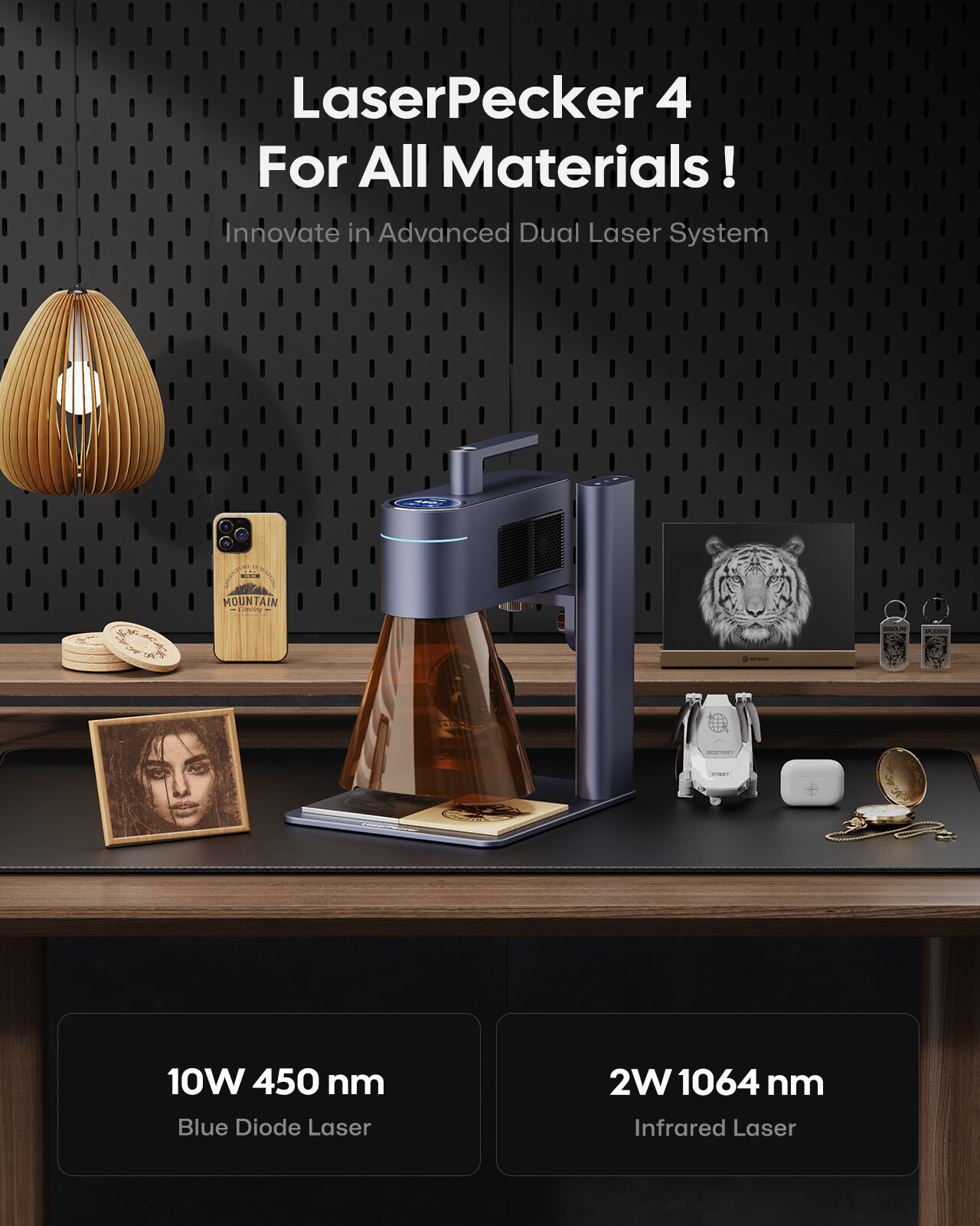 Refurbished LaserPecker LP4 Laser Engraver Engraving Machine Cutter Metal Wood