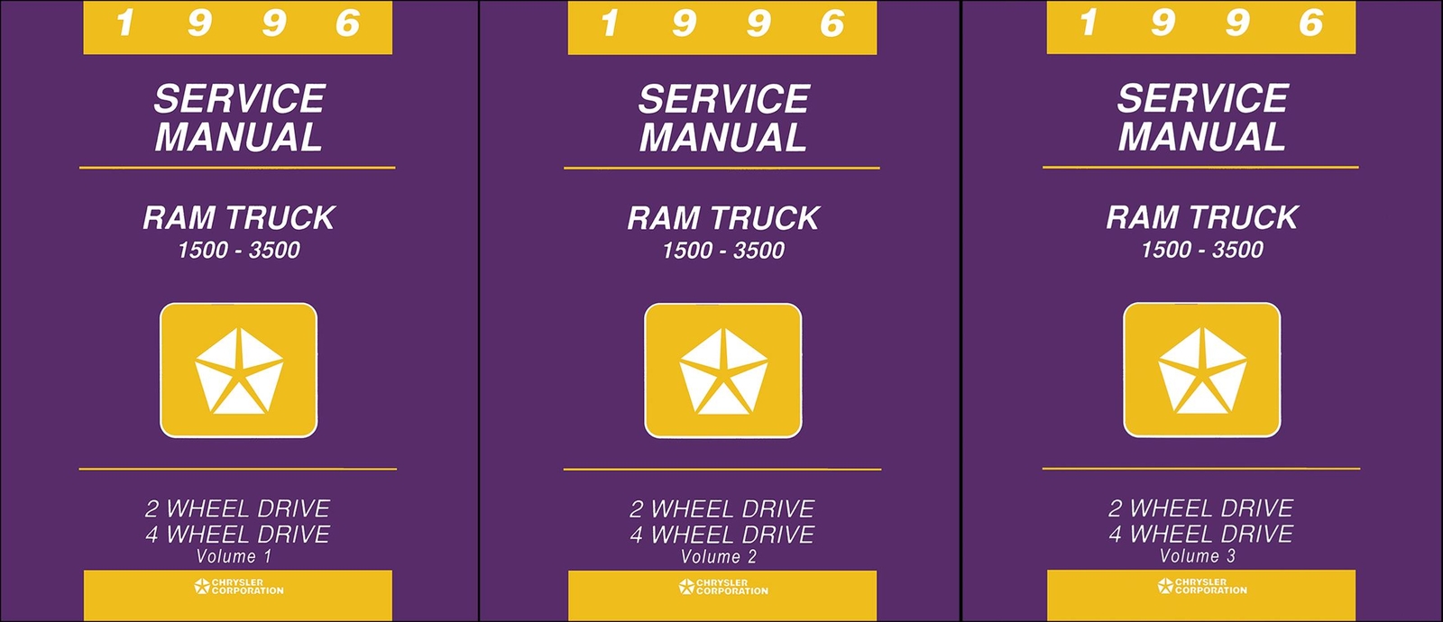 1996 Dodge Ram Truck Shop Manual Gas Diesel Pickup Repair Service Book 1500-3500
