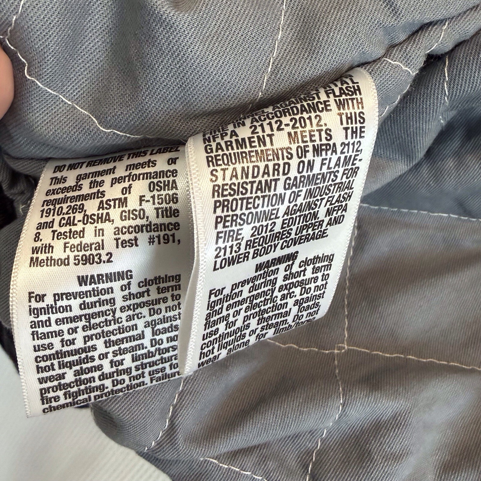 Workrite FR Arc Flash Jacket XL Long 30 Cal ATPV Flame Resistant Navy