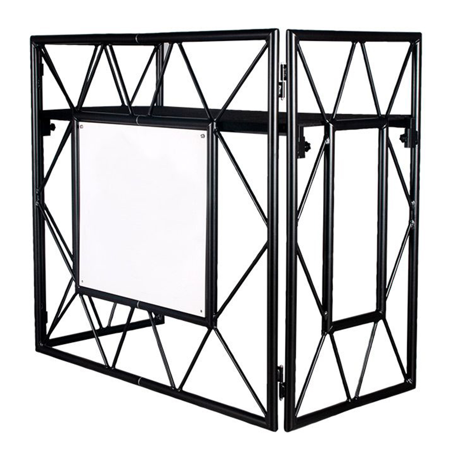 American DJ Pro Event Table 2 MB Foldable Metal DJ Booth Facade in Matte Black