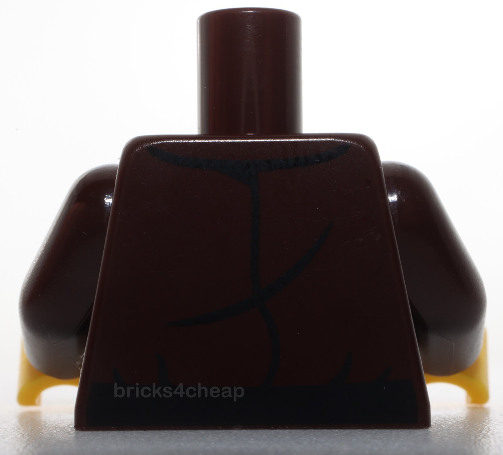 Lego Torso Jacket Open Black Hem Silver Zipper over Red Hawaiian Shirt Flowers