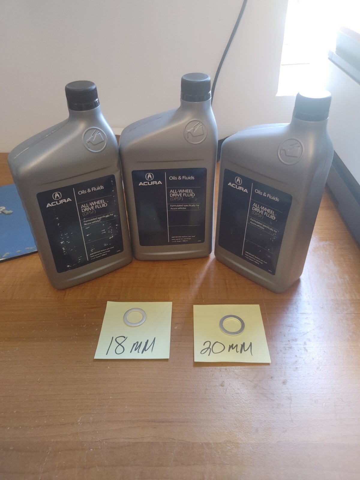 3 QTS HONDA GENUINE OEM DUAL PUMP II FLUID w/WASHERS DPSF II NEW 08200-9007