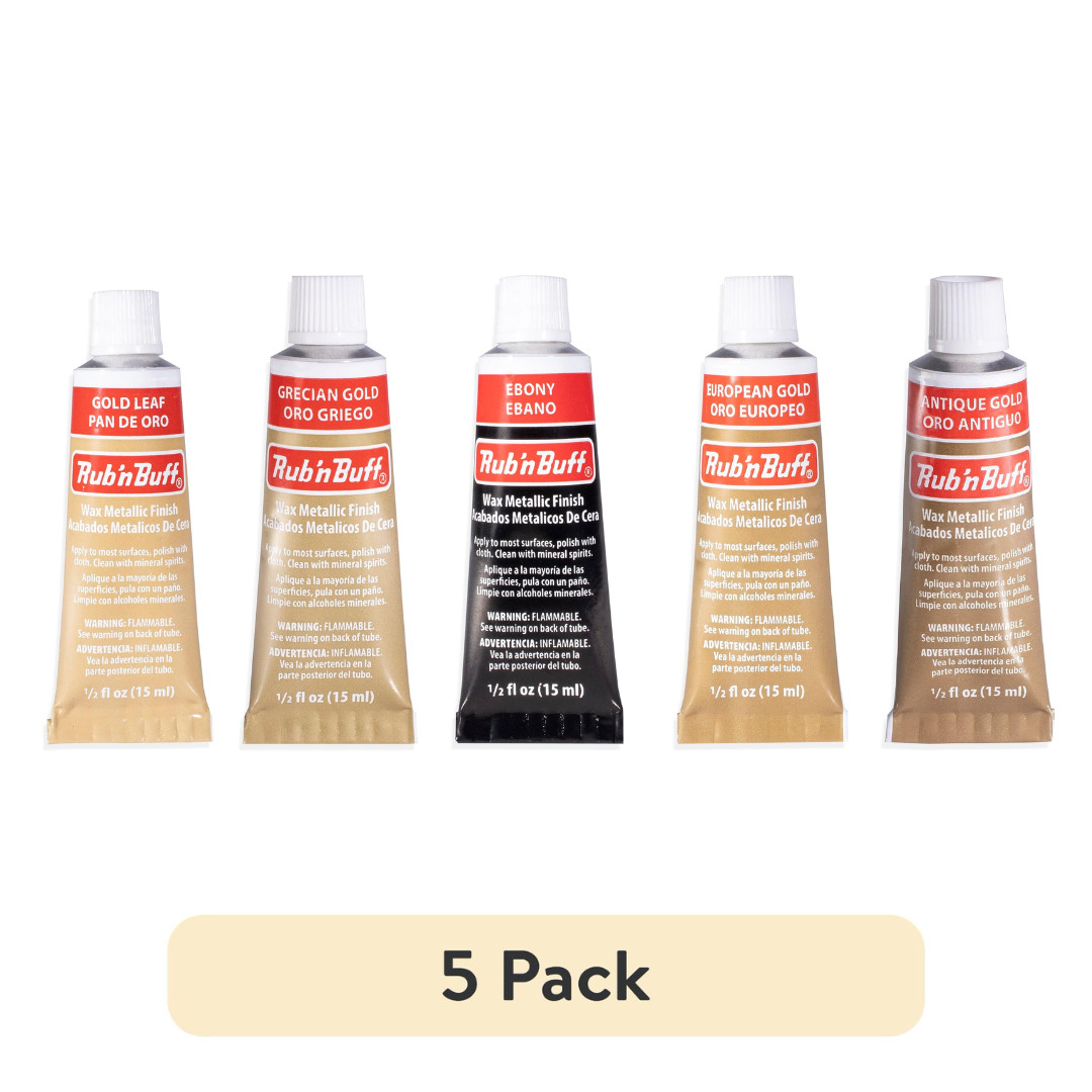 AMACO Rub ‘n Buff Metallic Wax – Gilding Finish for Furniture & Crafts – 15ml