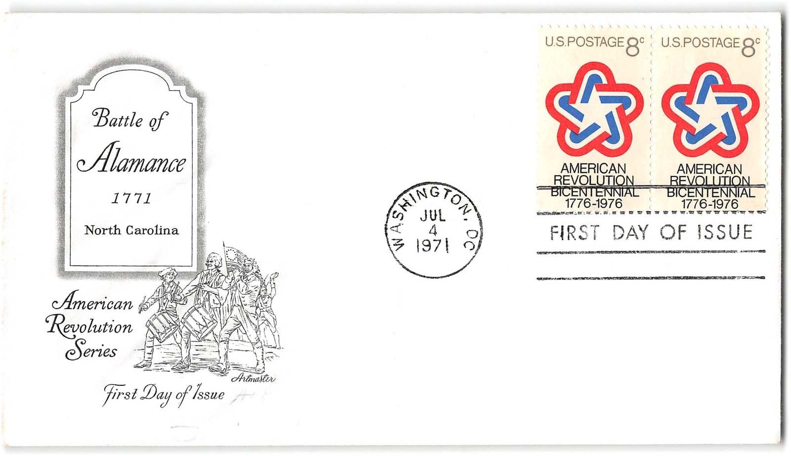 US #1432 FDC, 1971, Artmaster, stamp pair