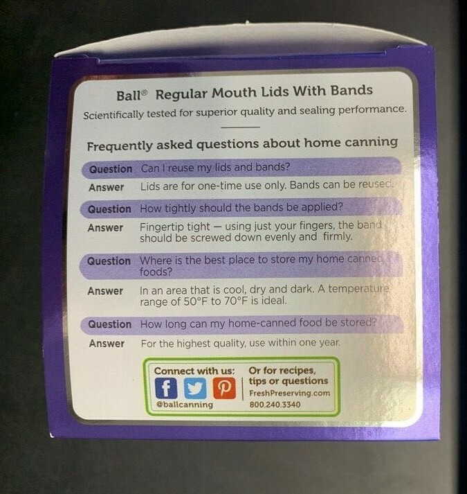 Purple Ball Design Series 6 Lids With Bands Regular Mouth