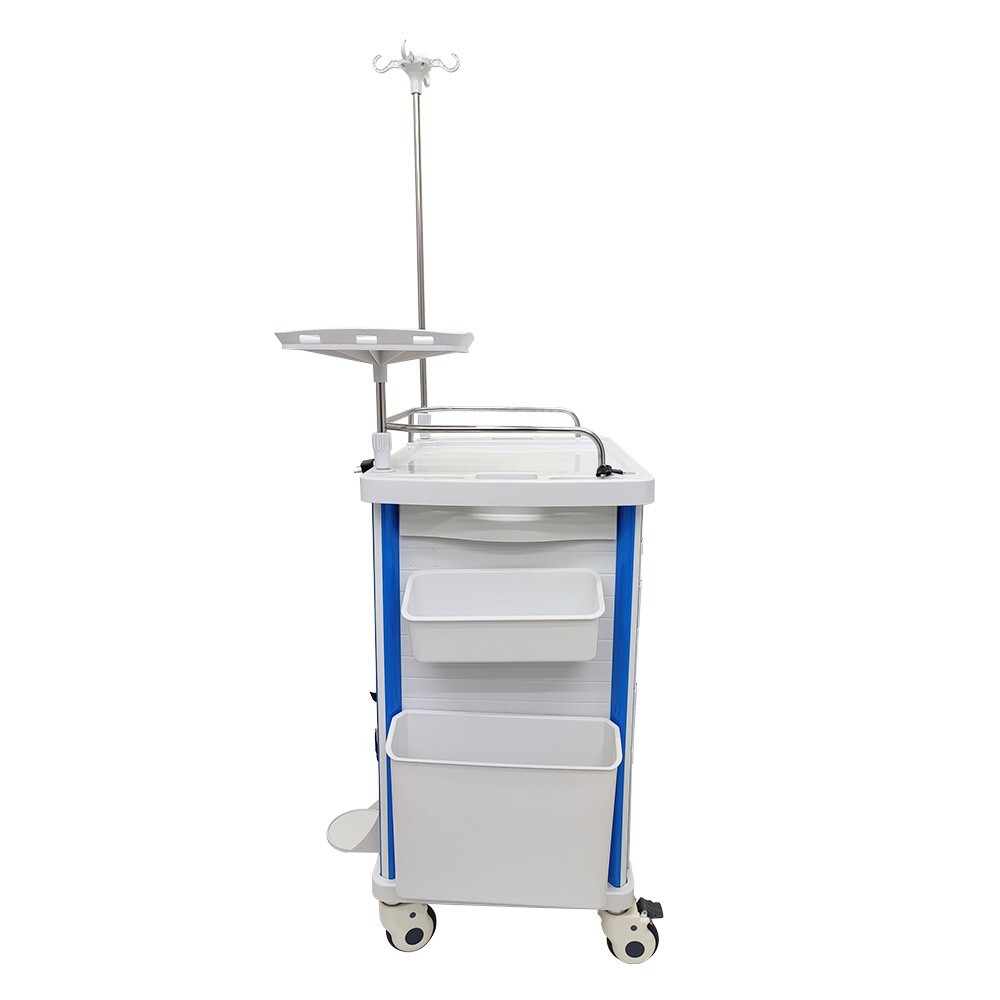 Anesthesia Emergency Treatment Trolley Medicine Medical Cart ABS Plastic