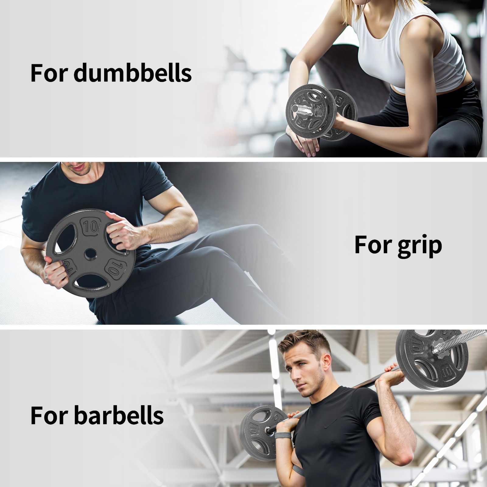 100LB Standard Cast Iron Weight Set – 1" Hole Plates for Dumbbells & Barbells