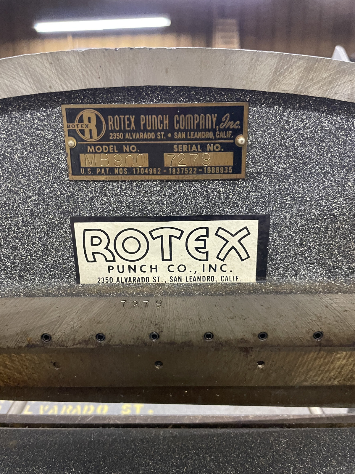 Rotex Punch Co. MB900 Minute Break Machine