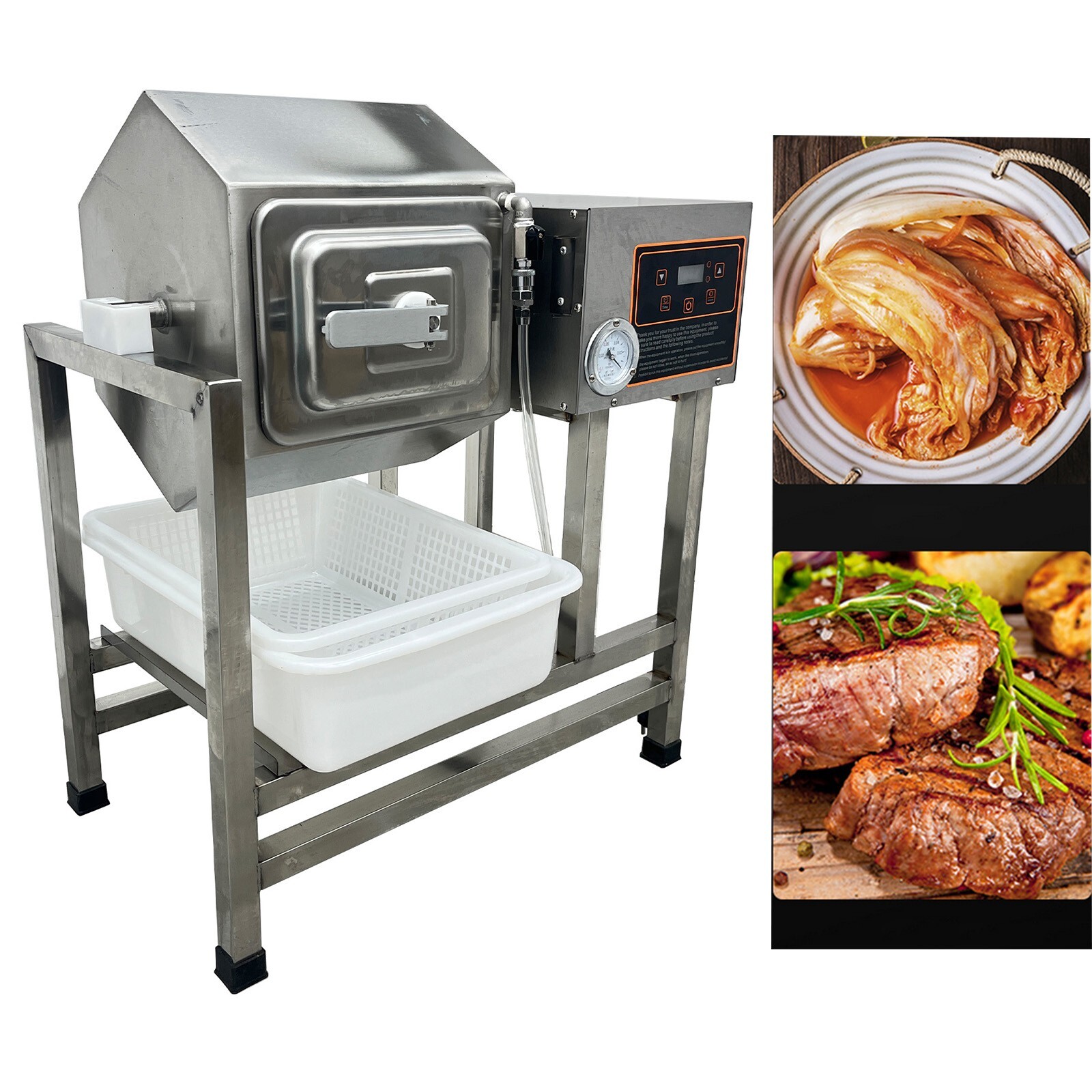 110V 32L Fully Automatic Vacuum Meat Pickling Machine Tumbler Marinator
