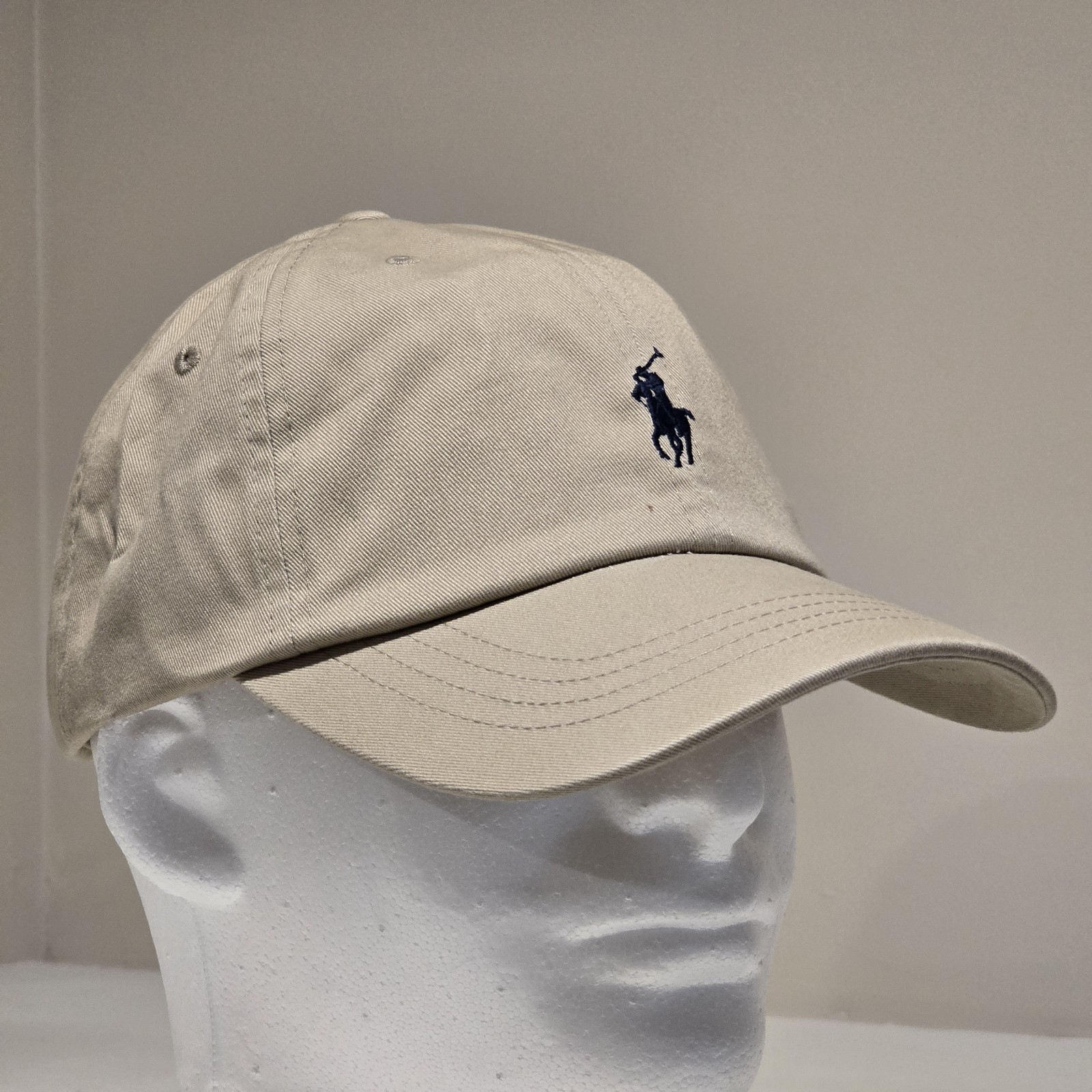 Polo Ralph Lauren Men’s Cotton Chino Ball Cap One Size Beige Blue