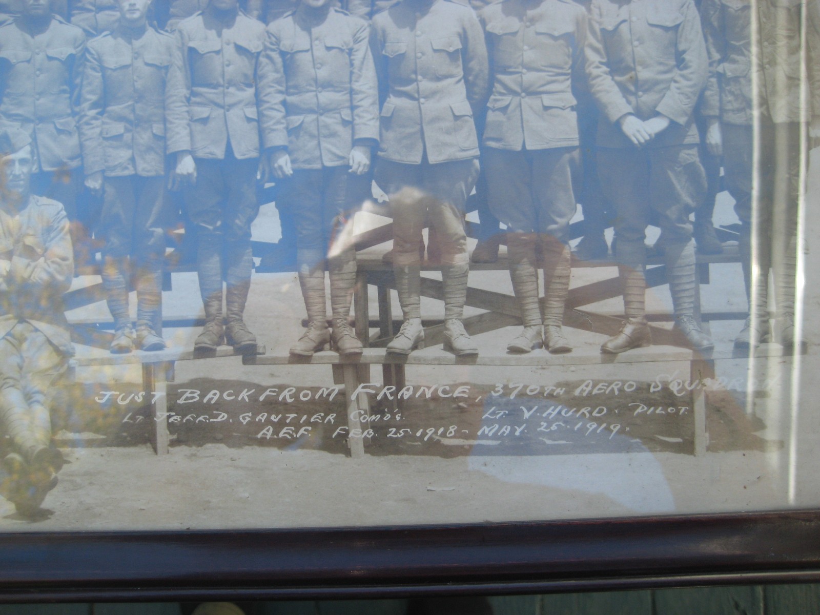 WWI 370th Aero Squadron Yardlong Back From France Named Pilot w/ Jack Russell