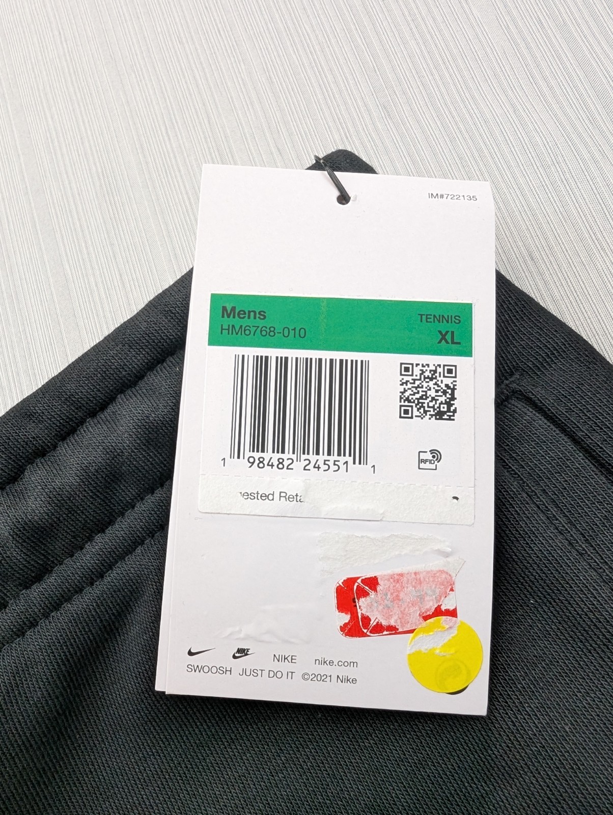 New Men's Nike Court Tennis Heritage Black Fleece Shorts HM6768 Sz XL