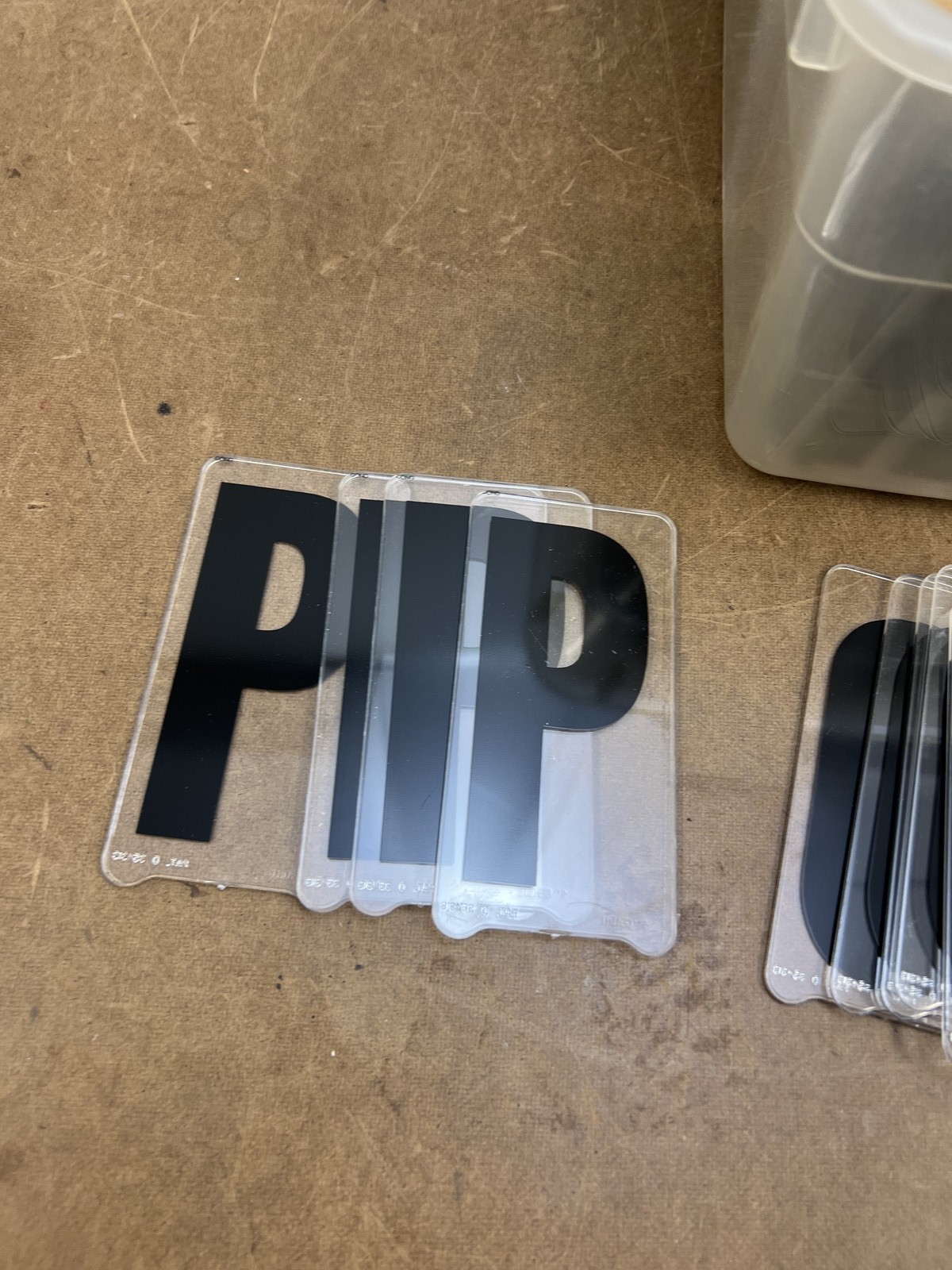 Gemini Changeable Sign Letters & Numbers Kit 400+ 4" lot set Clear Acrylic Black