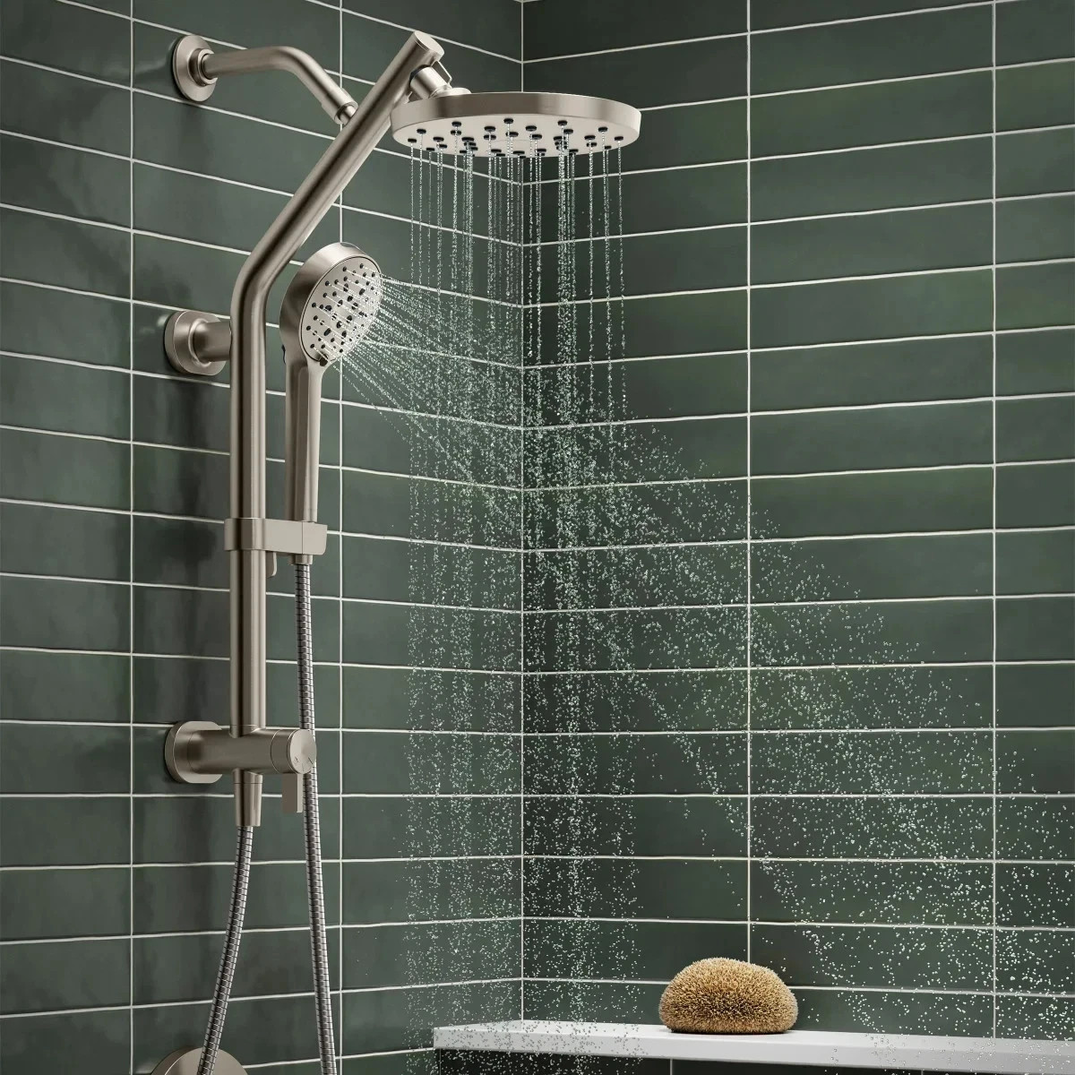 Kohler Hydrorail R38001-G-BN 3-in-1 Multifunction Shower System Nickel