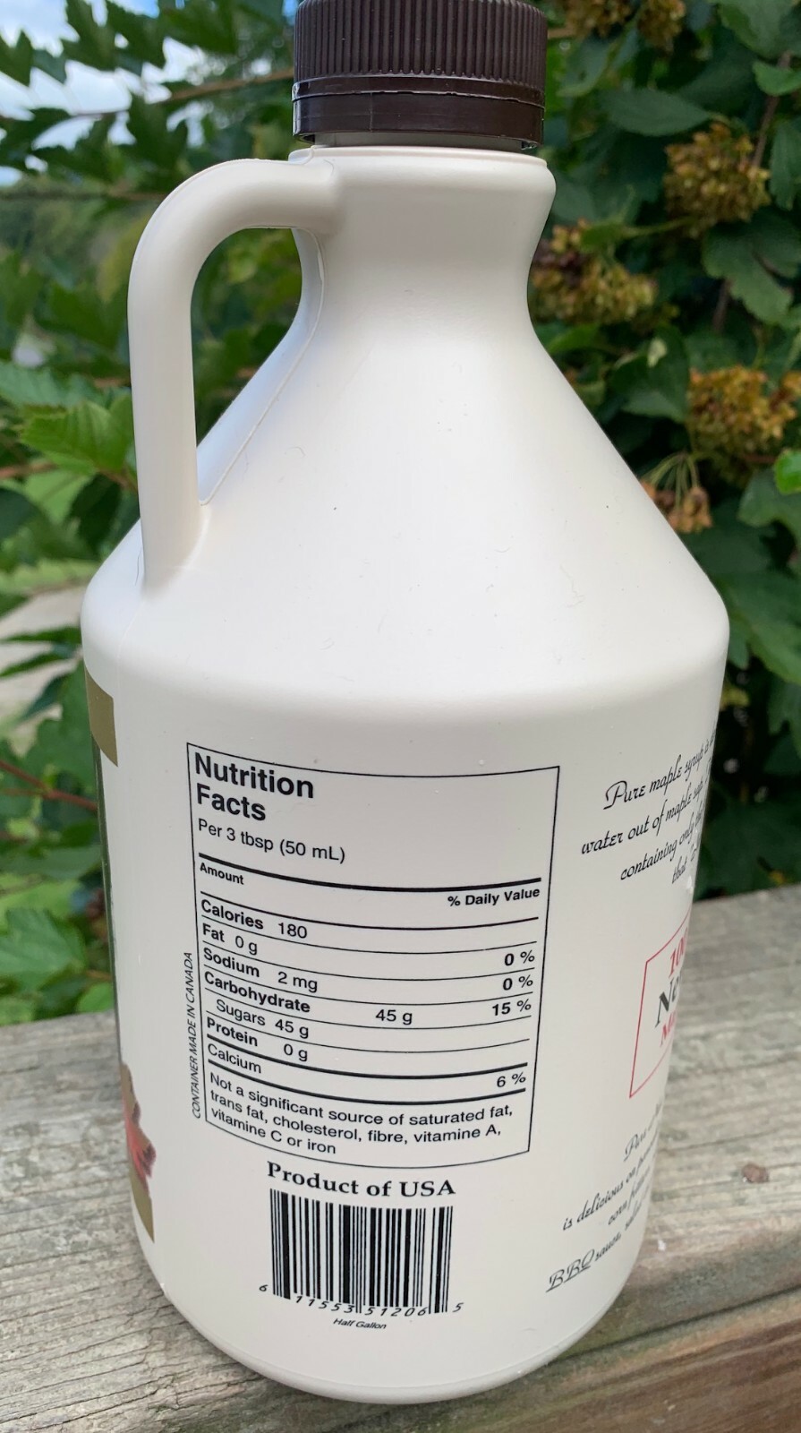 100% Pure Maple Syrup Grade A - New York, Gallon, 1/2 gallon, Quart, Pint