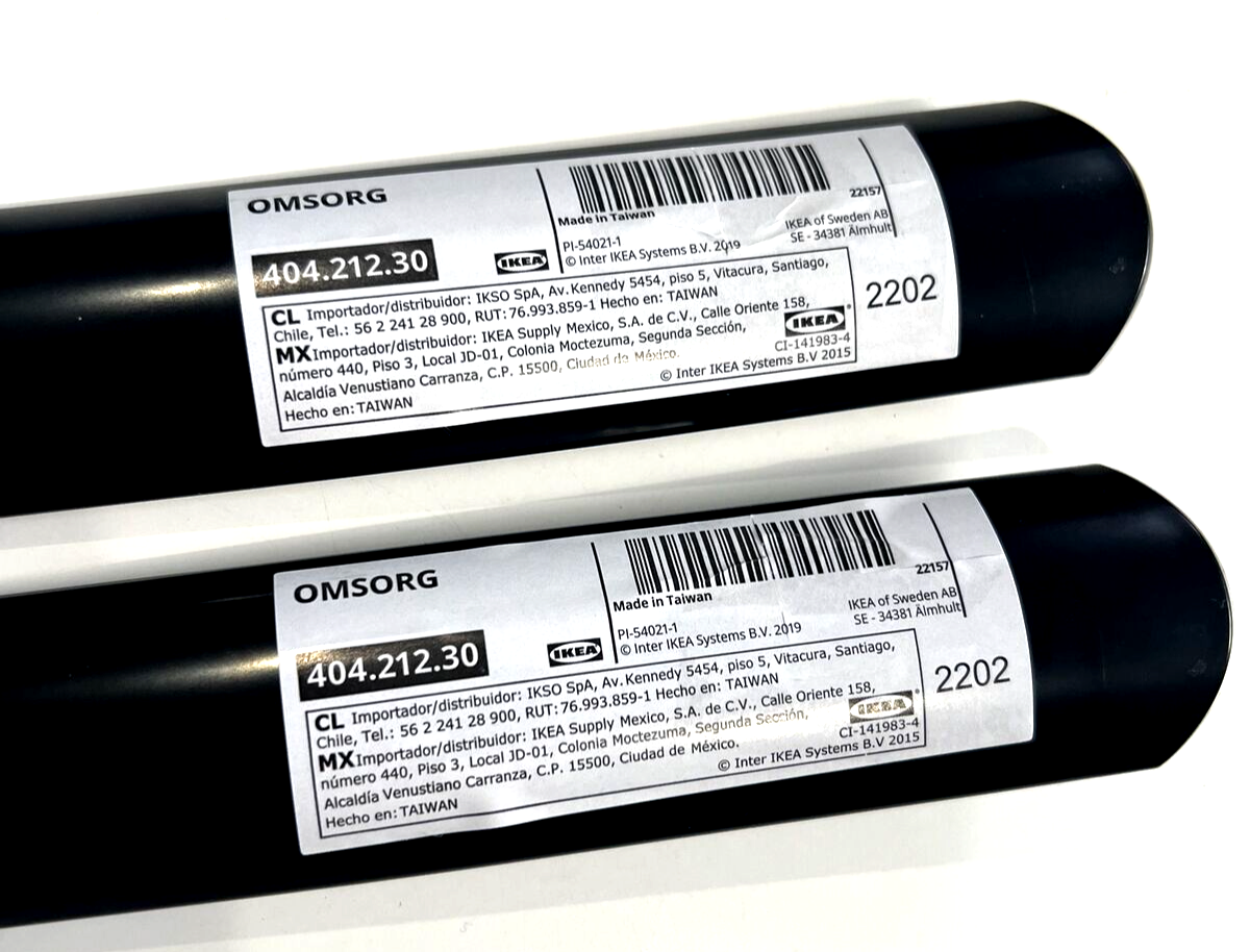 2 NEW Pack IKEA Like Style LONG HANDLE BLACK SHOE HORNS Rubberized Handle