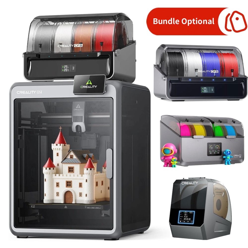 Creality K2 Combo 3D Printer Multicolor 600mm/s Pre-assembled Quiet Printing