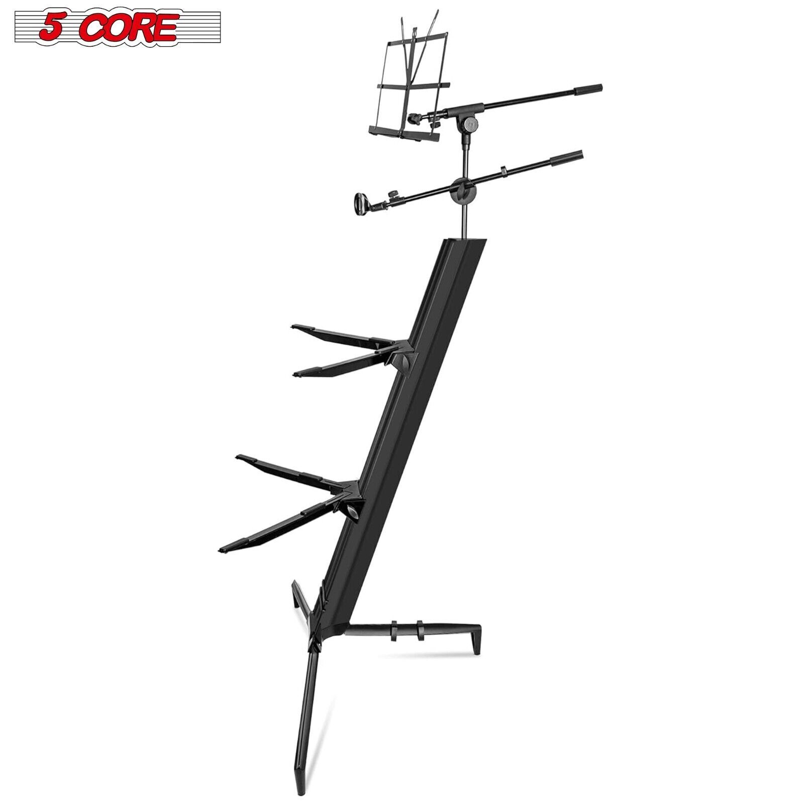 5Core Keyboard Stand 2 Tier Classic Adjustable Electric Piano Sturdy Holder