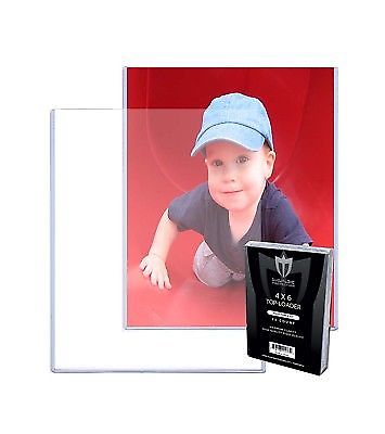 50 Max Pro 4 x 6 Hard Plastic Postcard Photo Topload Holders 4x6 Rigid Toploader