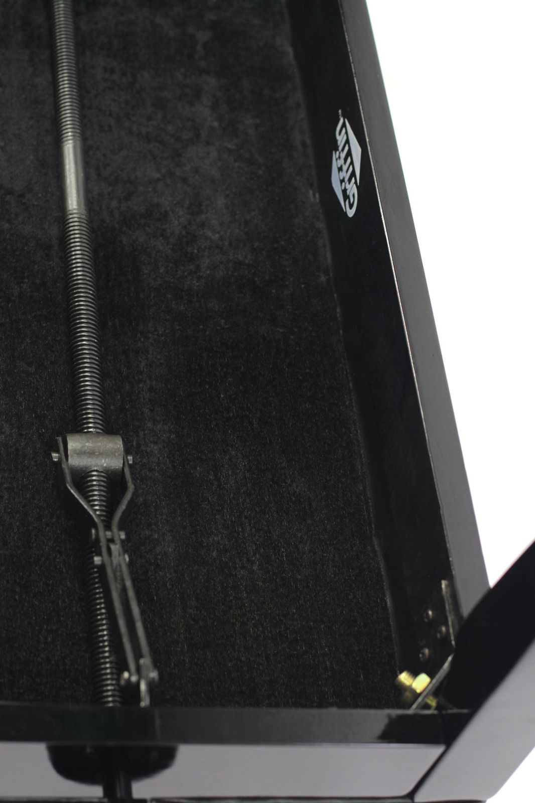 GRIFFIN Genuine Leather Duet Piano Bench Seat | Black Wood Keyboard Guitar Stool