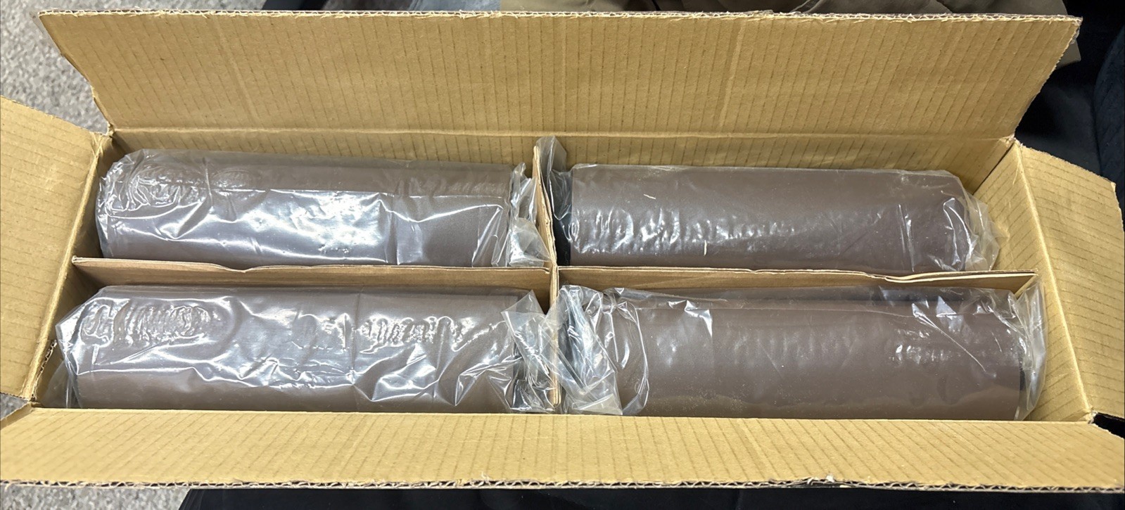 (Set of 4) Tempur-Pedic Ergo Premier Adjustable Base 9" Brown Metal Legs