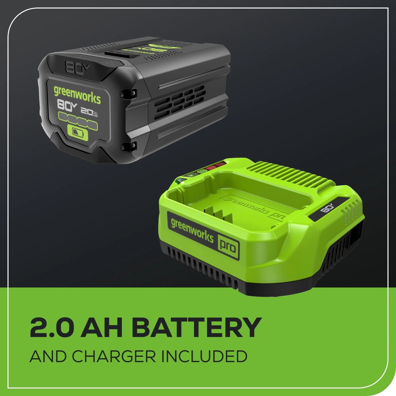 Greenworks 80V 16" Brushless String Trimmer Weed Eater w/ Battery & Charger kit